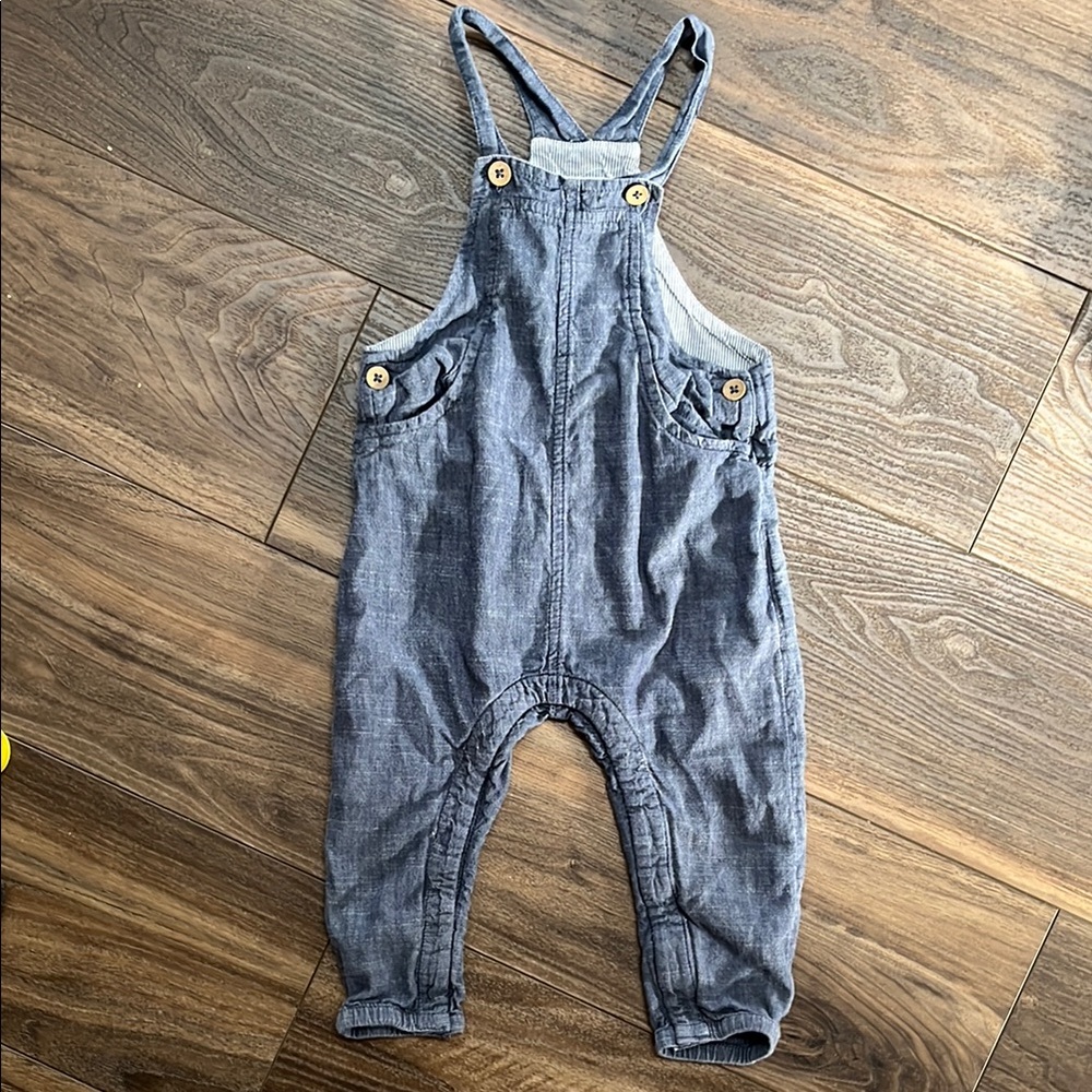 Newbie Soft Chambray Baby Overalls